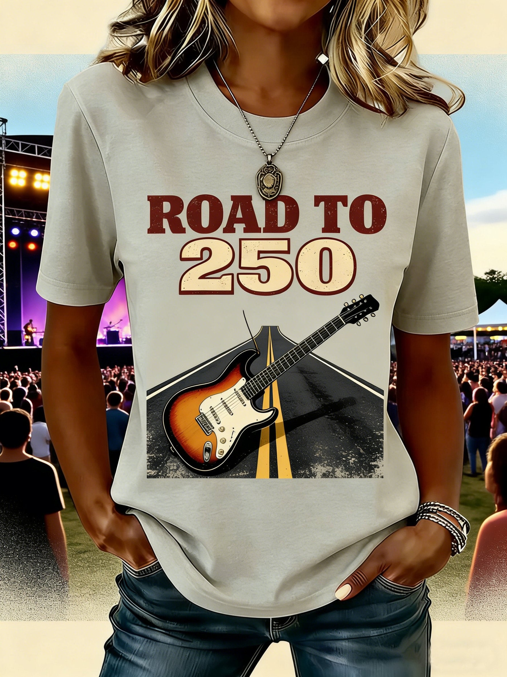Women's 250th Anniversary Of The Founding Of the United States Vintage Short Sleeve Crew Neck Music Festival 3D Printing Daily Going Out Casual T-Shirt