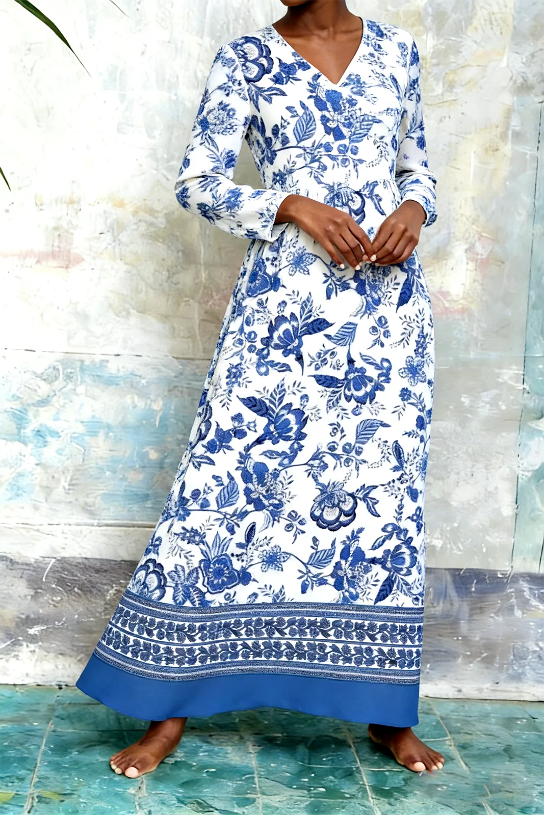 Casual Floral Regular Fit Dress With No