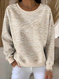 Regular Fit Crew Neck Casual Cotton Sweatshirt