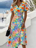 Regular Fit Elegant Gradient Pattern Dress With No
