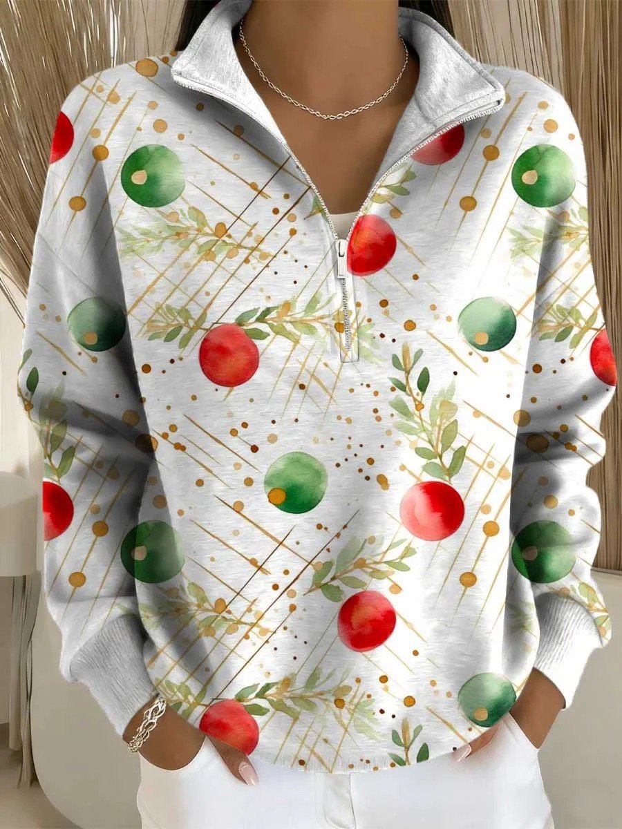 Casual Loose Half Open Collar Christmas Sweater