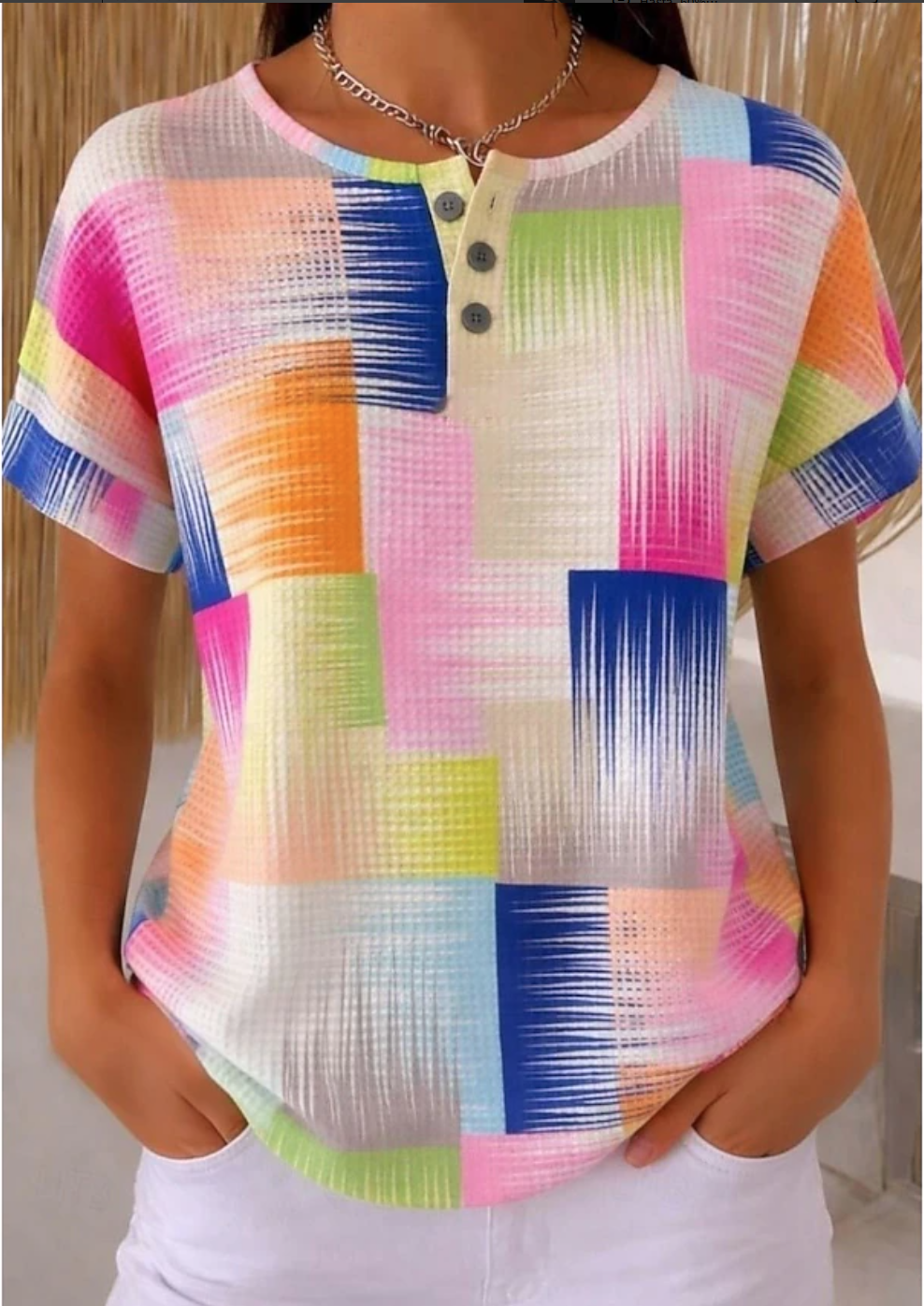 Vintage Loose Others Geometric T-Shirt