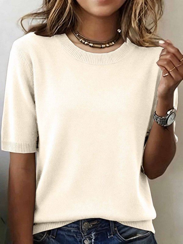 Loose Plain Street Split Joint Sweater