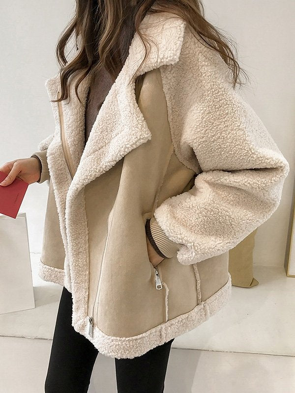 Color Block Vintage Loose Jacket