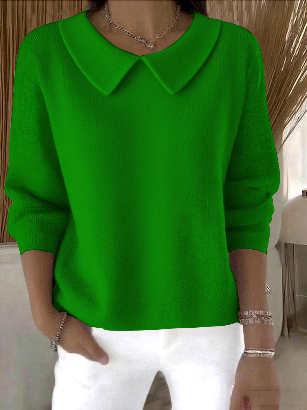 Shawl Collar Casual Cotton Sweater