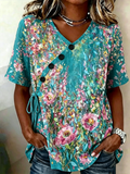 Crew Neck Elegant Loose Shirt