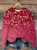Crew Neck Valentine's Day Simple Loose Sweatshirt