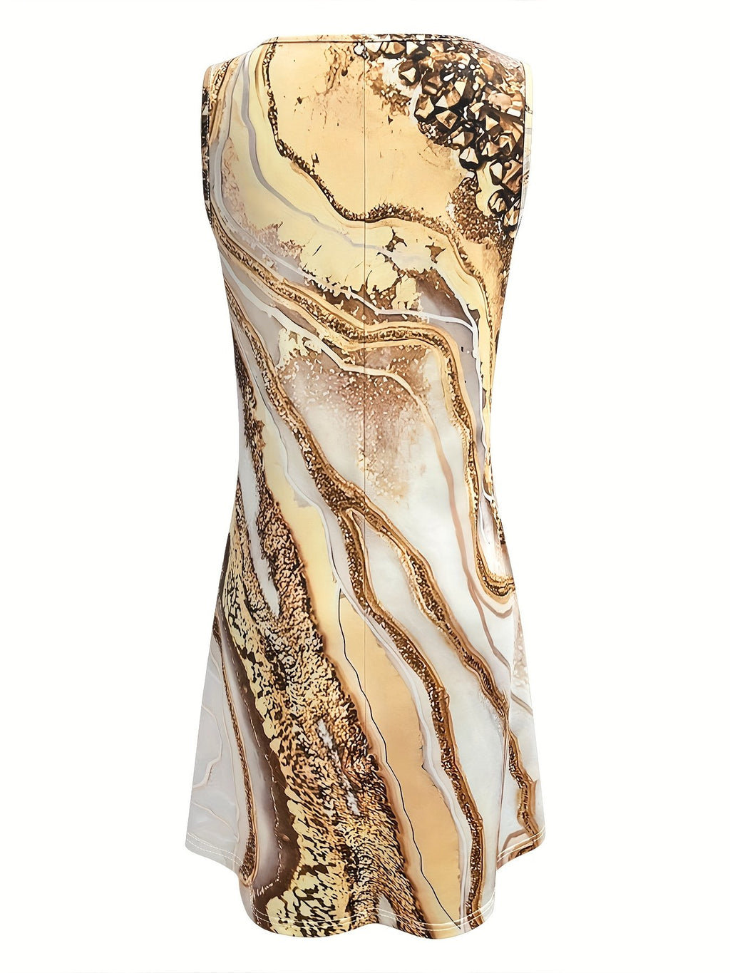 Loose Elegant Gradient Pattern Dress With No