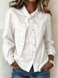 Striped Loose Others Elegant Shirt