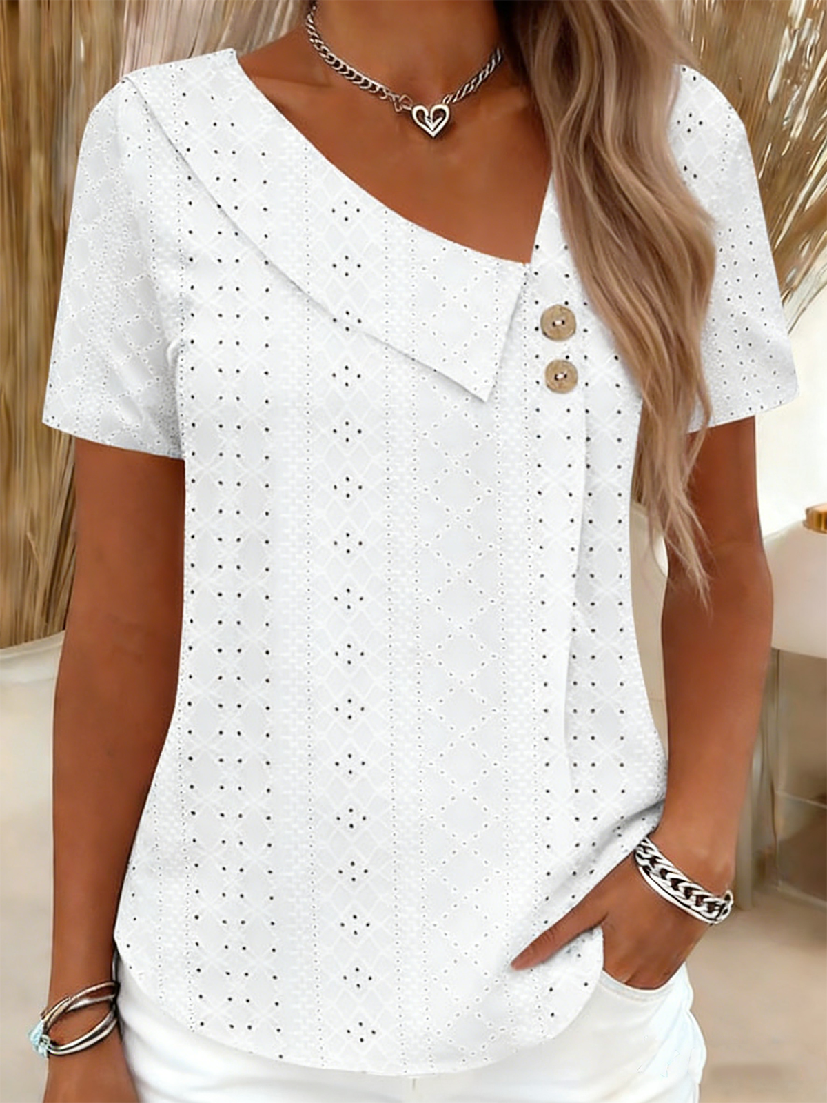 Plain Elegant Others Loose T-Shirt