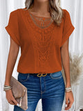 Loose Crew Neck Plain Elegant T-Shirt