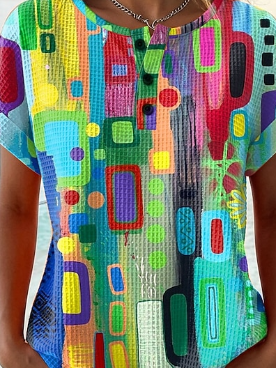 Geometric Loose Others Casual T-Shirt