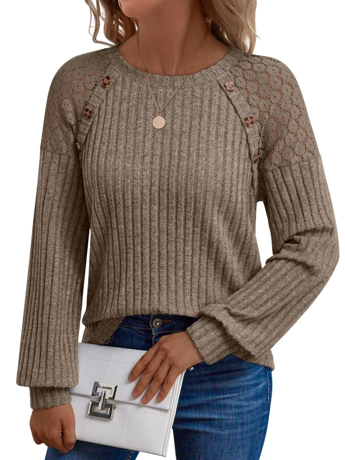 Loose Elegant Cotton-Blend Plain T-Shirt