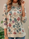Loose Turtleneck Vintage Sweater