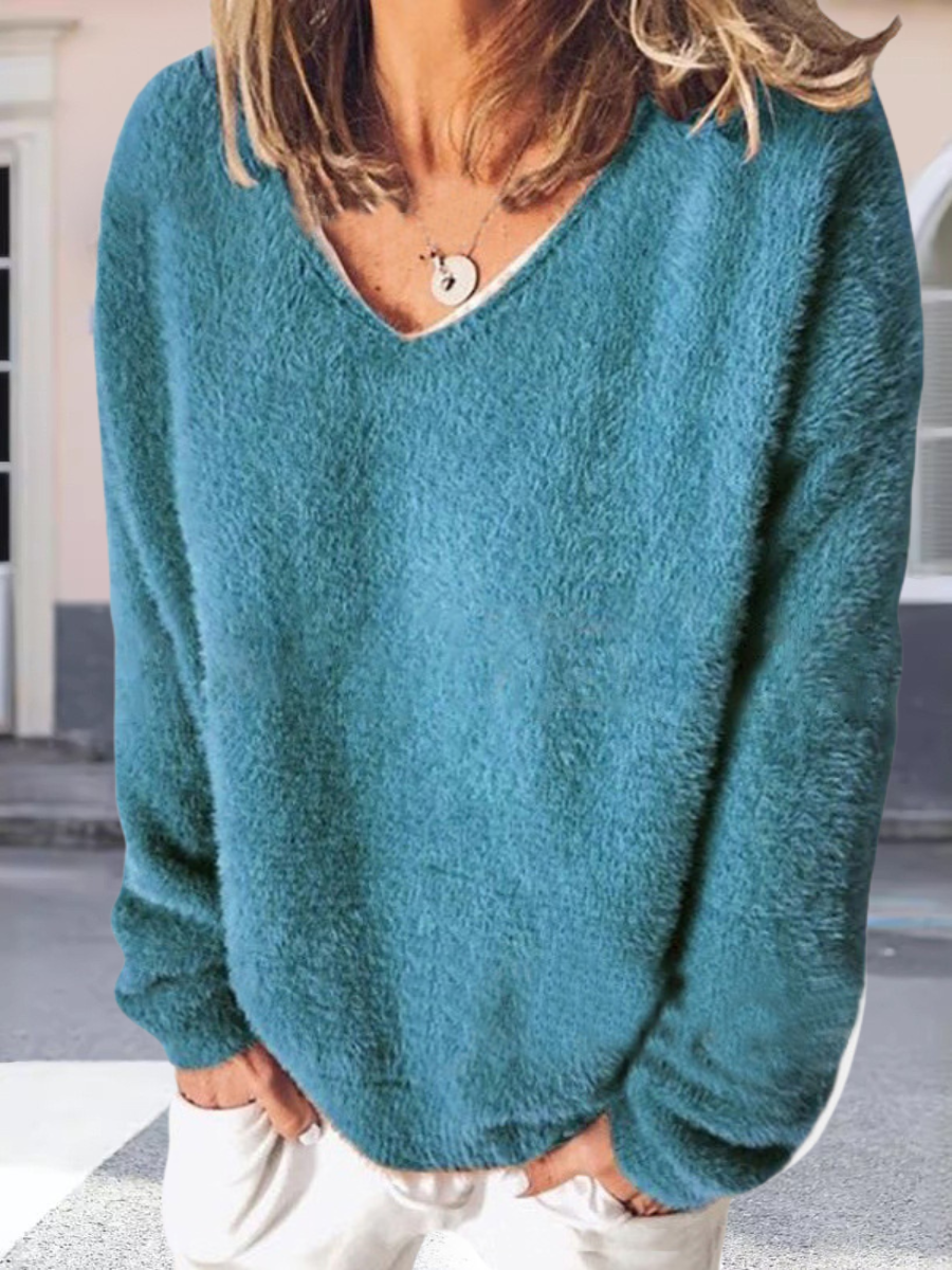 Lambswool Plain Simple Split Joint Sweater