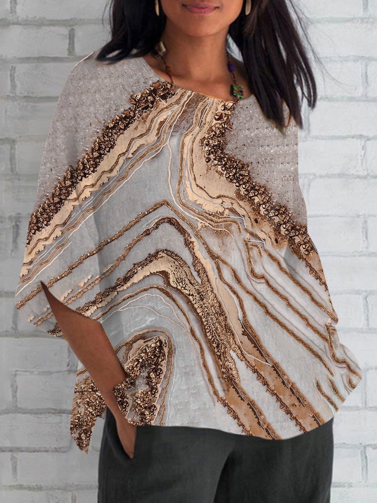 Women's Short Sleeve T-shirt Summer Plain Printing V Neck Daily Going Out Casual Top