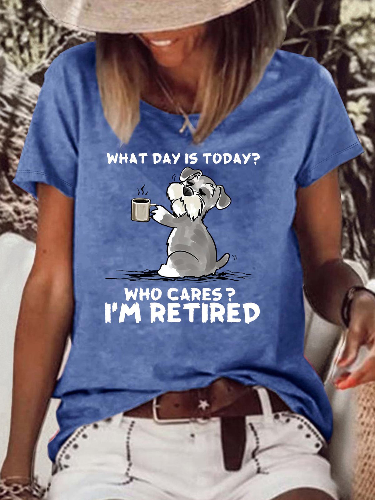 Women's Funny Retired Letters Casual T-Shirt