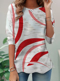 Loose Casual Crew Neck Jersey T-Shirt