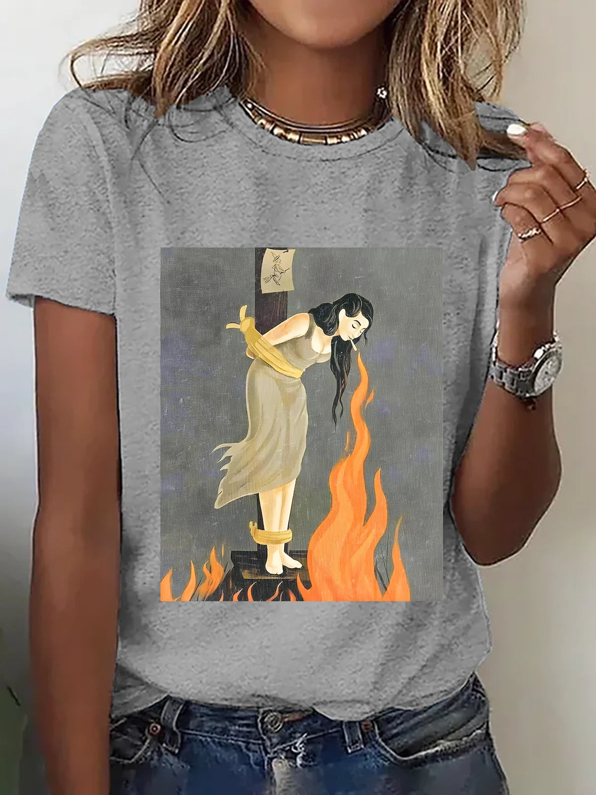 STAY CALM Print T-Shirt