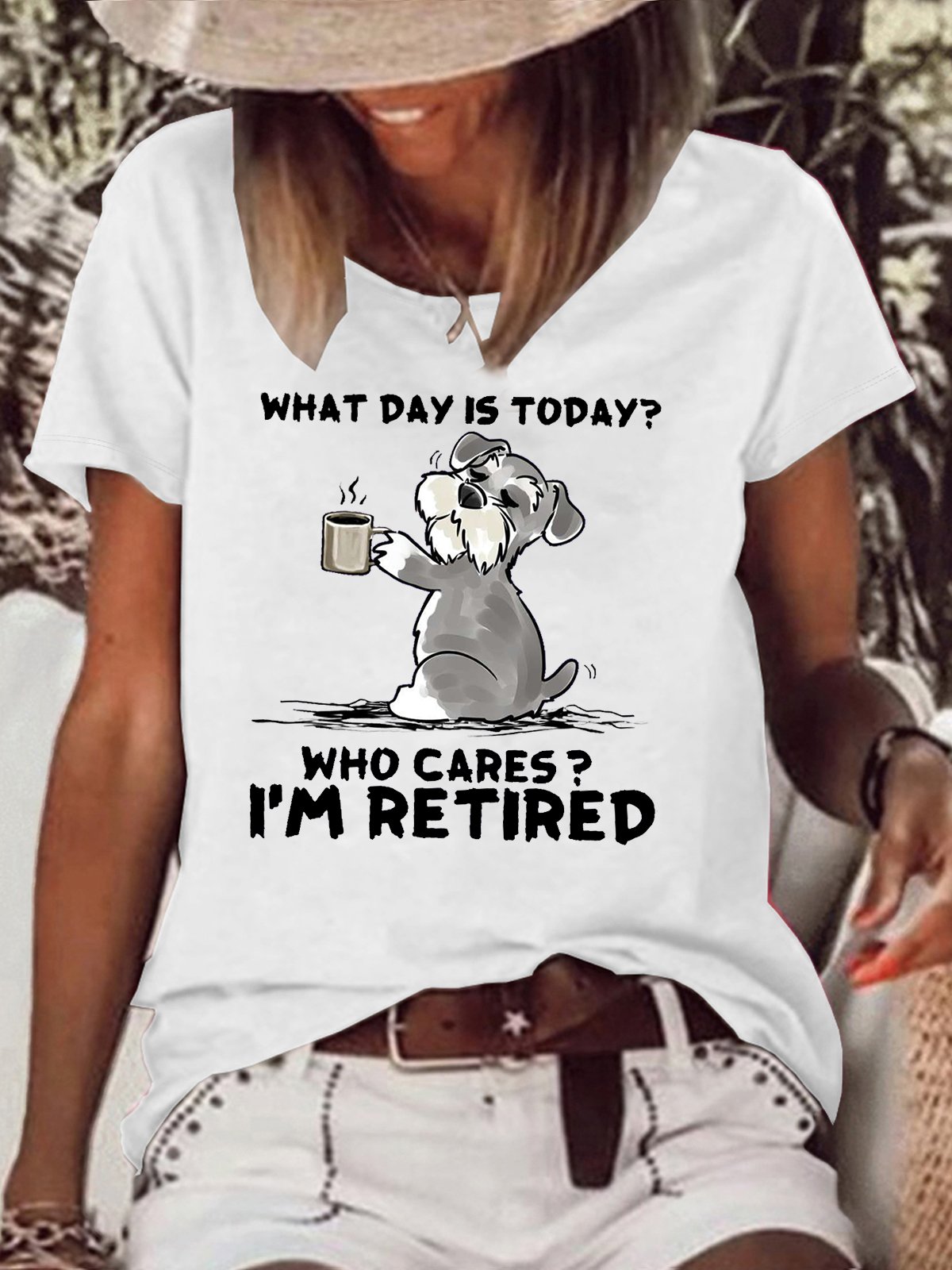 Women's Funny Retired Letters Casual T-Shirt