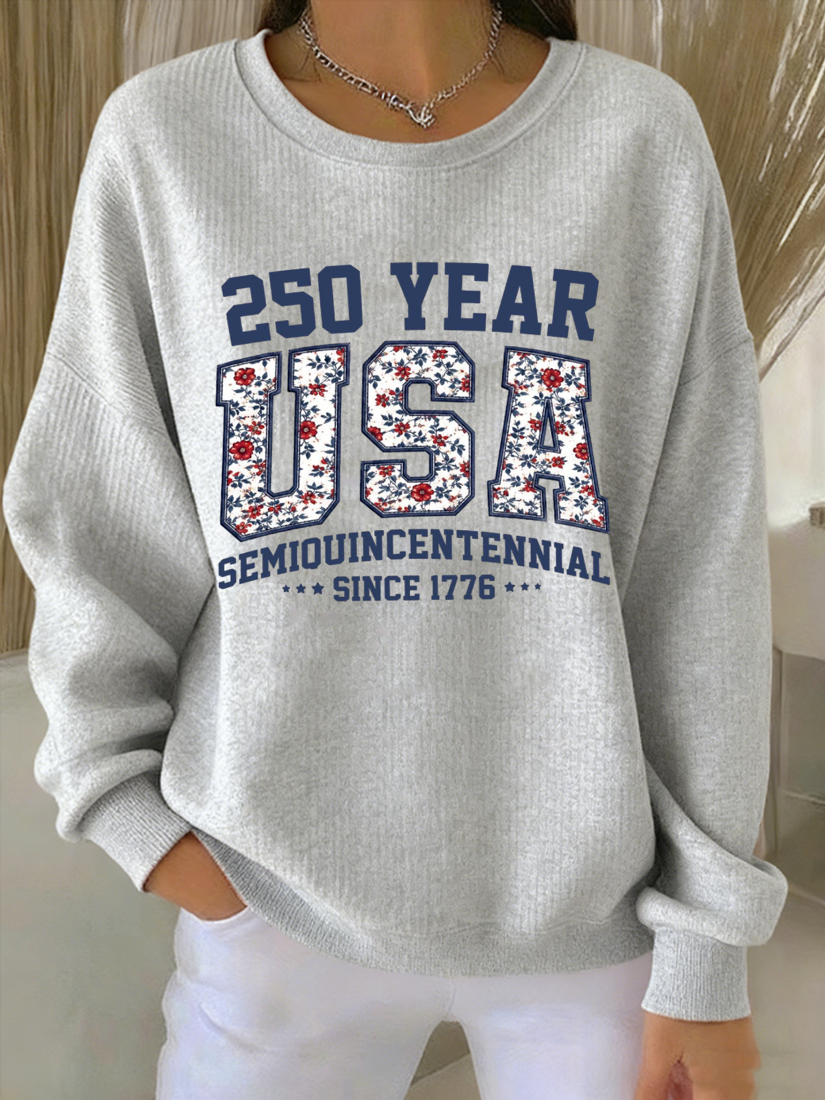 Others Casual Text Letters Loose Sweatshirt
