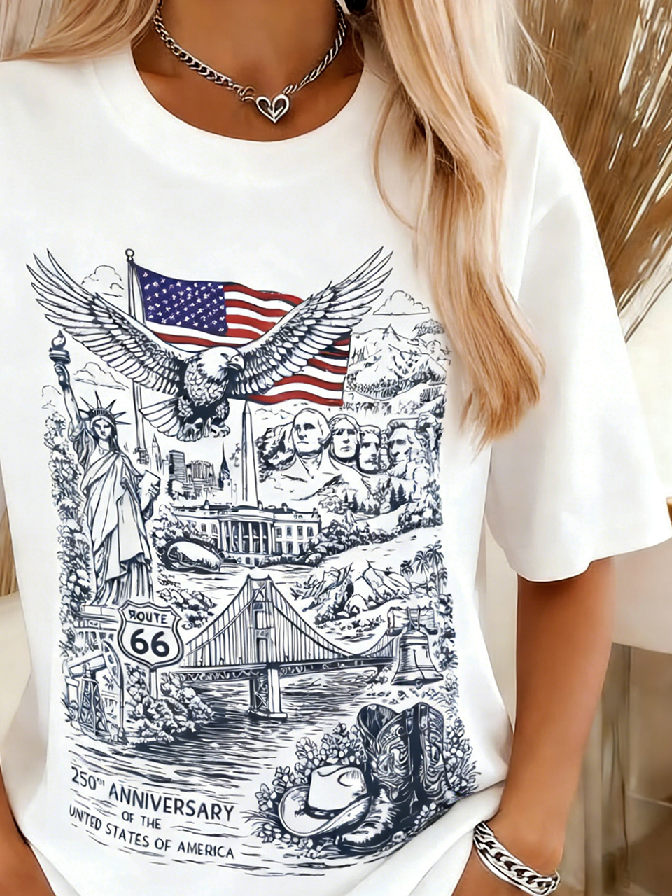 250th anniversary Regular Fit Crew Neck Casual T-Shirt