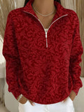 Christmas Casual Half Open Collar Sweater