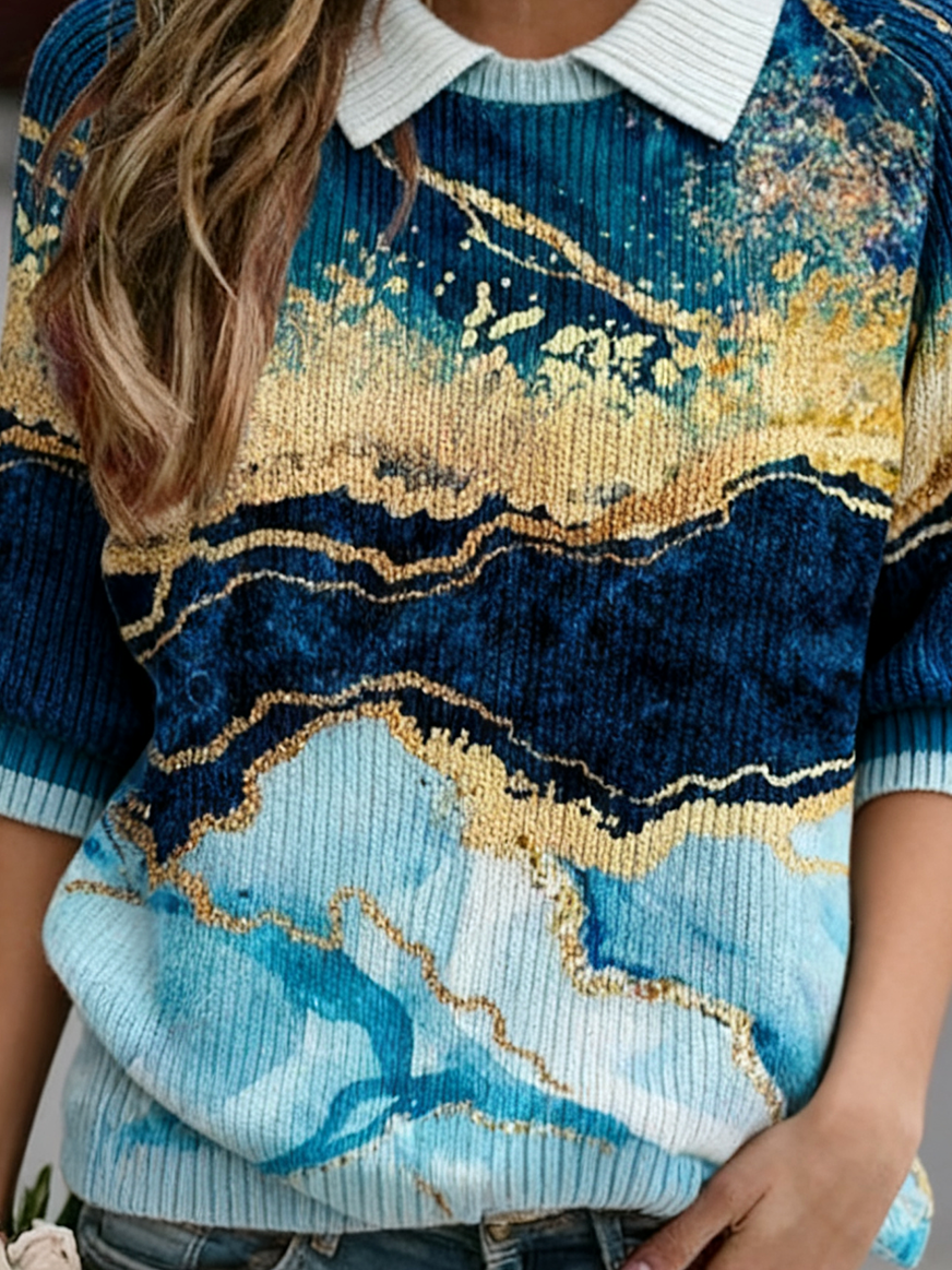 Shawl Collar Casual Christmas Sweater