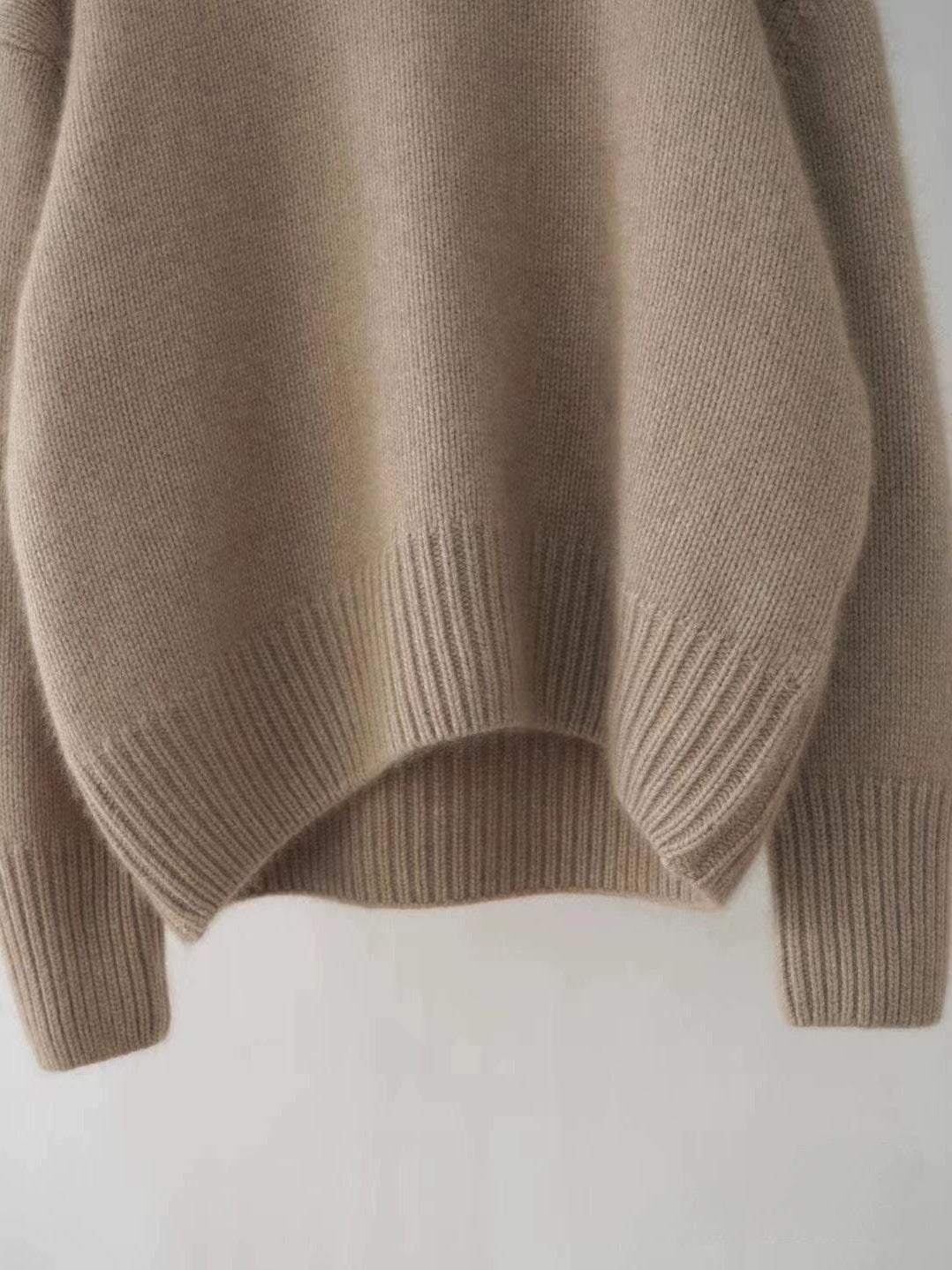 Loose Acrylic Plain Simple Sweater
