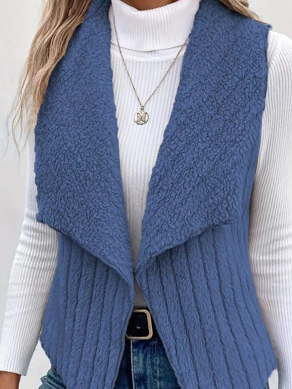 Plain Casual Regular Fit New Autumn And Winter Fashion Casual Simple Sleeveless Versatile Jacket Vest