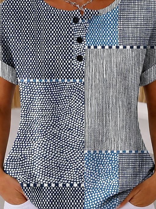 Others Loose Geometric Vintage T-Shirt
