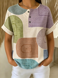 Loose Others Striped Vintage T-Shirt