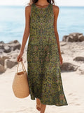 Simple Regular Fit Crew Neck Dress With No