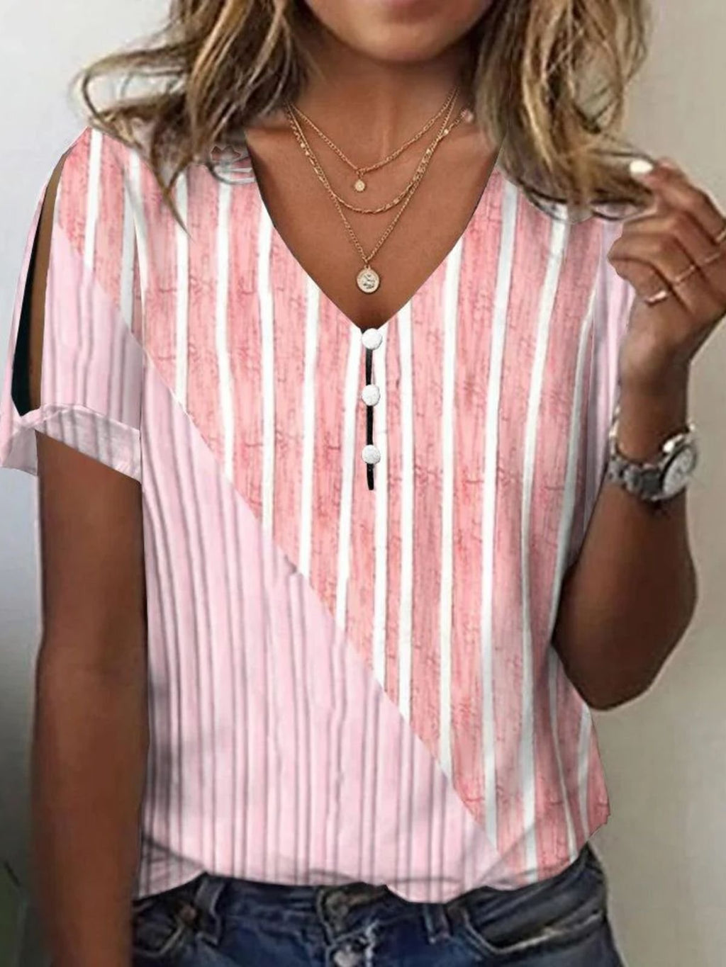 V Neck Casual T-Shirt