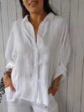 Casual Plain Shirt Collar Shirt