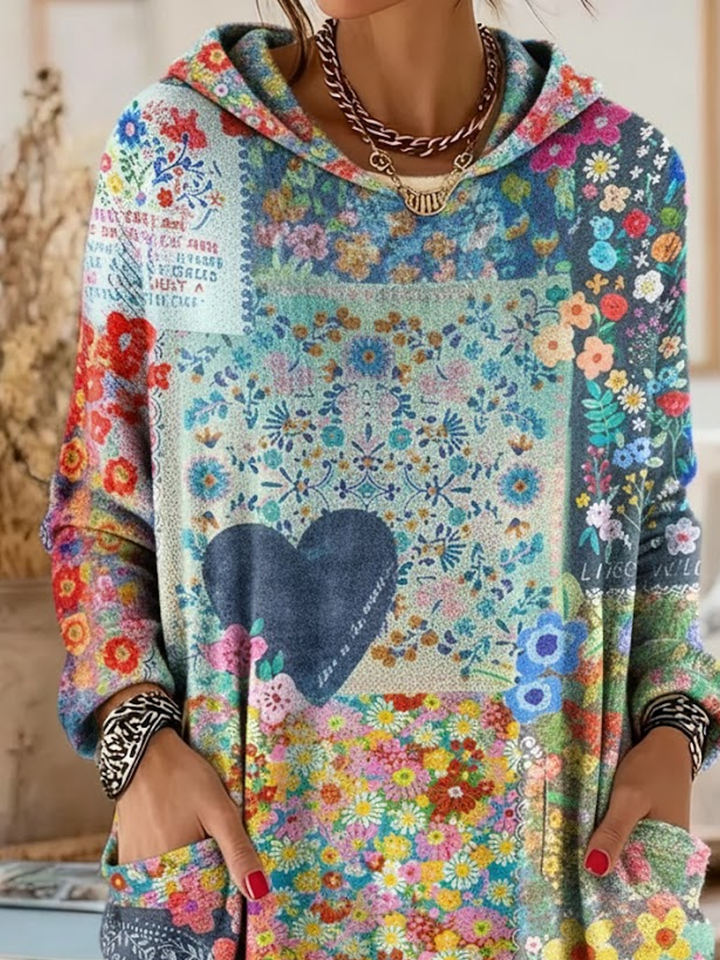 Printing Casual Heart/Cordate Hoodie Hoodie