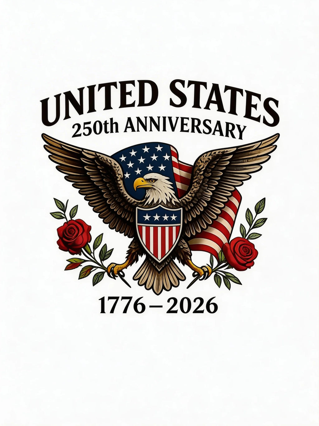 Cotton Casual Eagle Old Glory T-Shirt