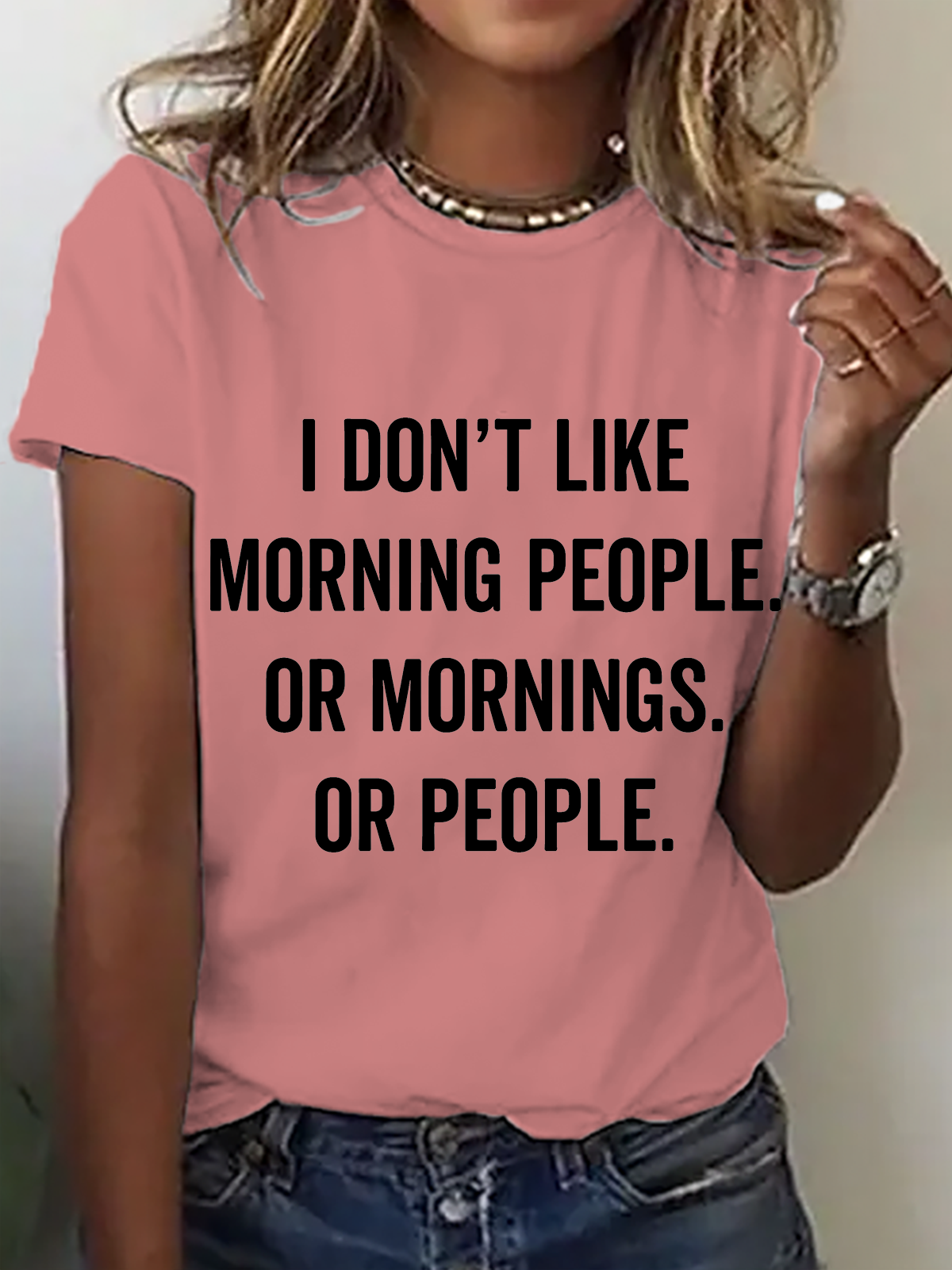 I Don't Like Morning People Or Mornings Or People Art Print Print T-Shirt