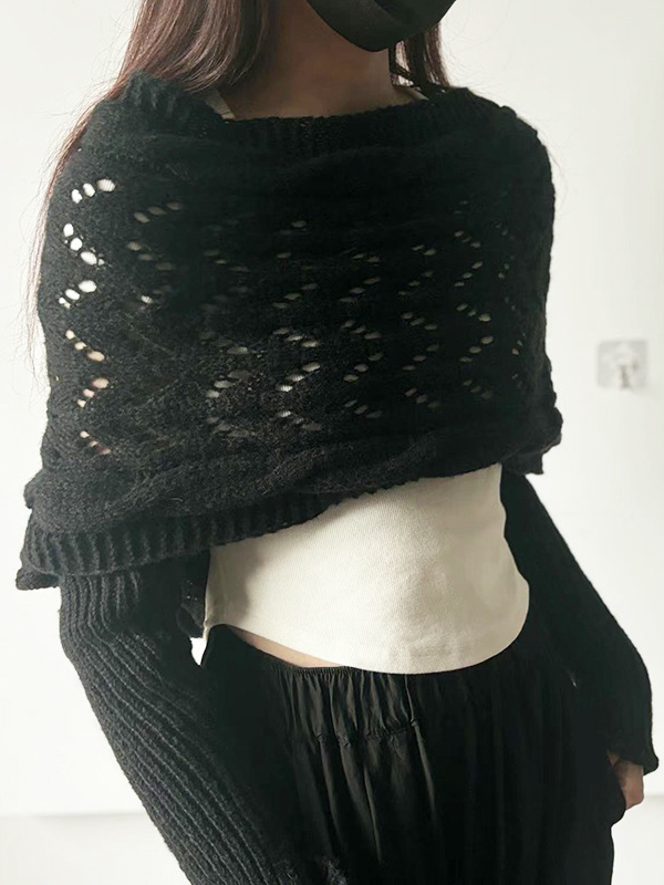 Shawl Regular Fit Vintage Acrylic Sweater