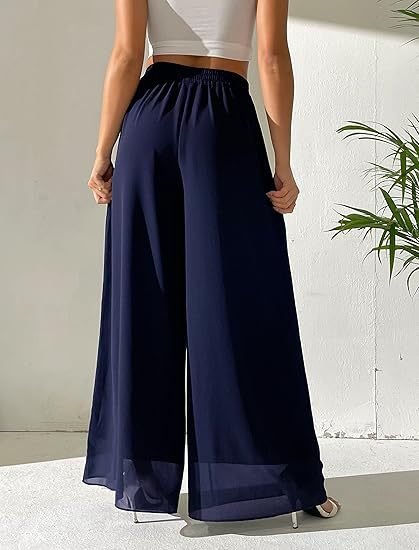 Plain Elegant Loose Pants