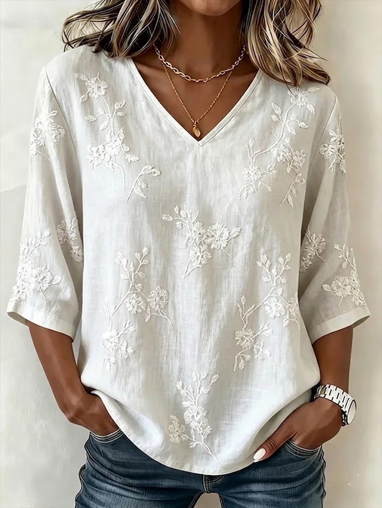 Loose Cotton And Linen Elegant Shirt