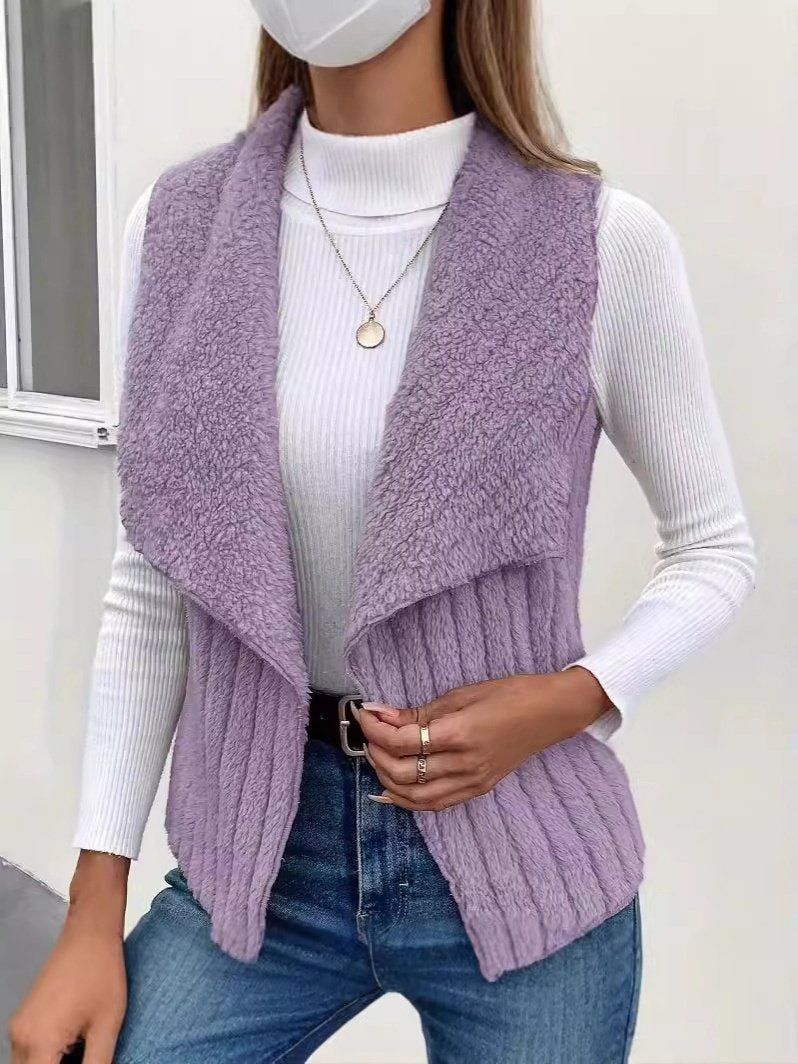 Plain Casual Regular Fit New Autumn And Winter Fashion Casual Simple Sleeveless Versatile Jacket Vest