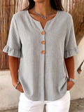 Vintage Striped Others Loose Shirt