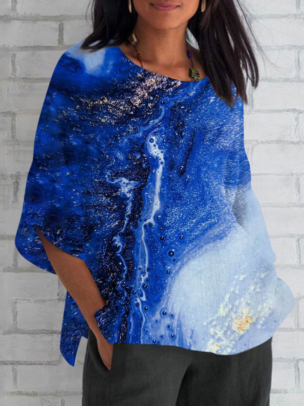 Women's Short Sleeve T-shirt Summer Plain Printing V Neck Daily Going Out Casual Top
