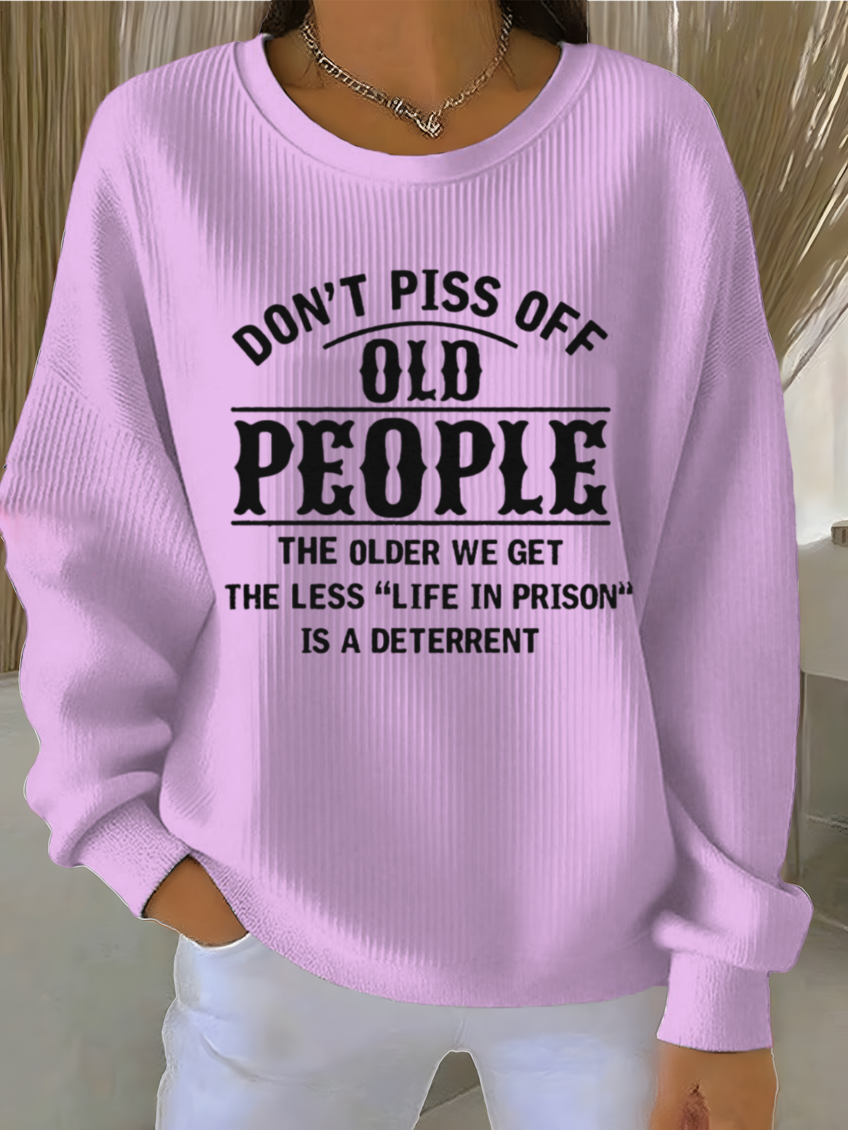 Casual Cotton-Blend Sweatshirt