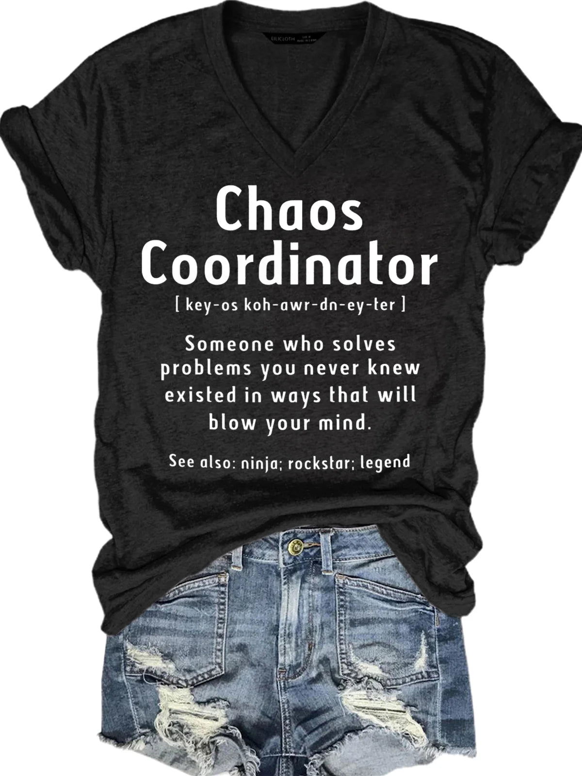 Women's Funny Chaos Coordinator Casual T-Shirt