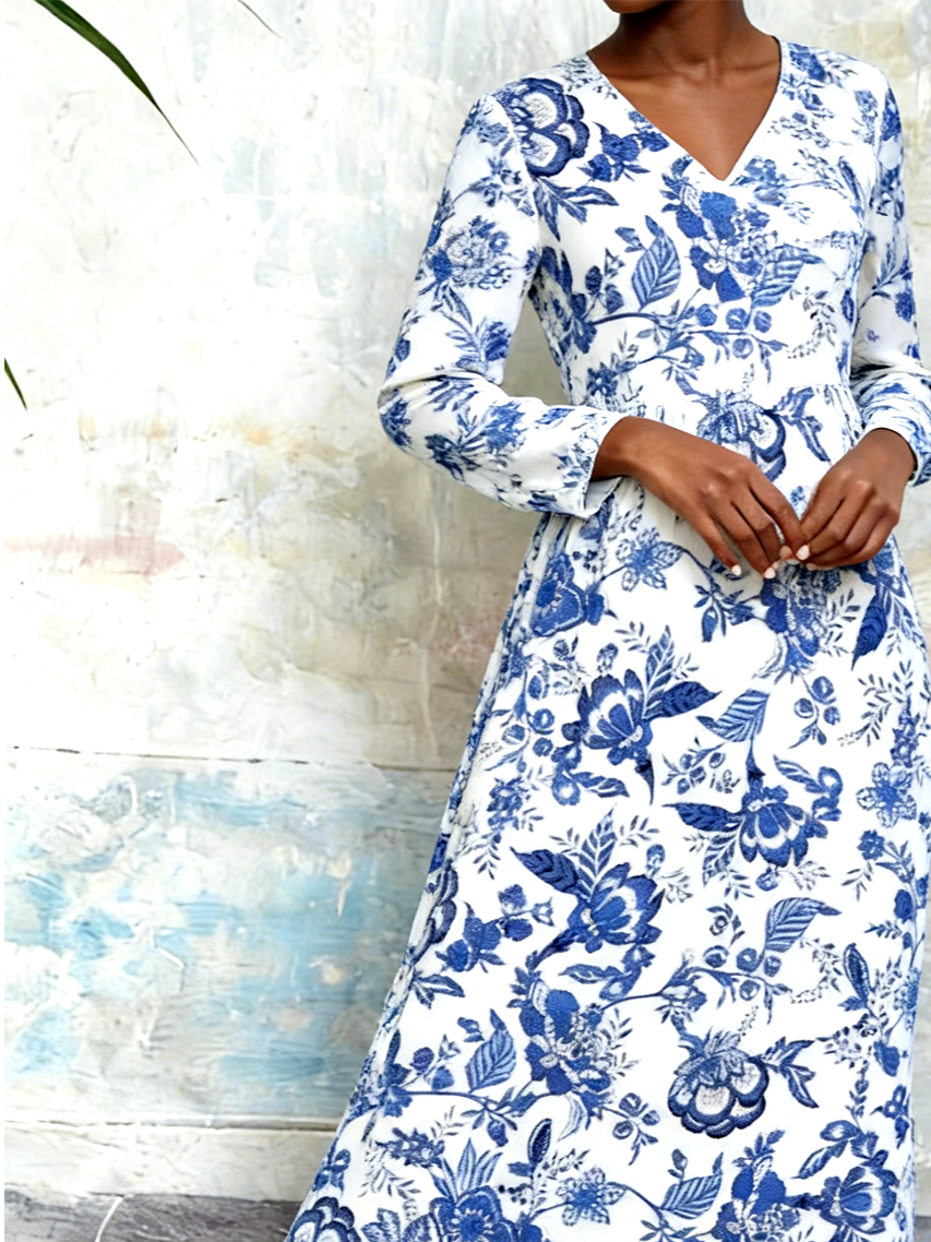 Casual Floral Regular Fit Dress With No