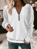 Casual Plain Loose Sweatshirt