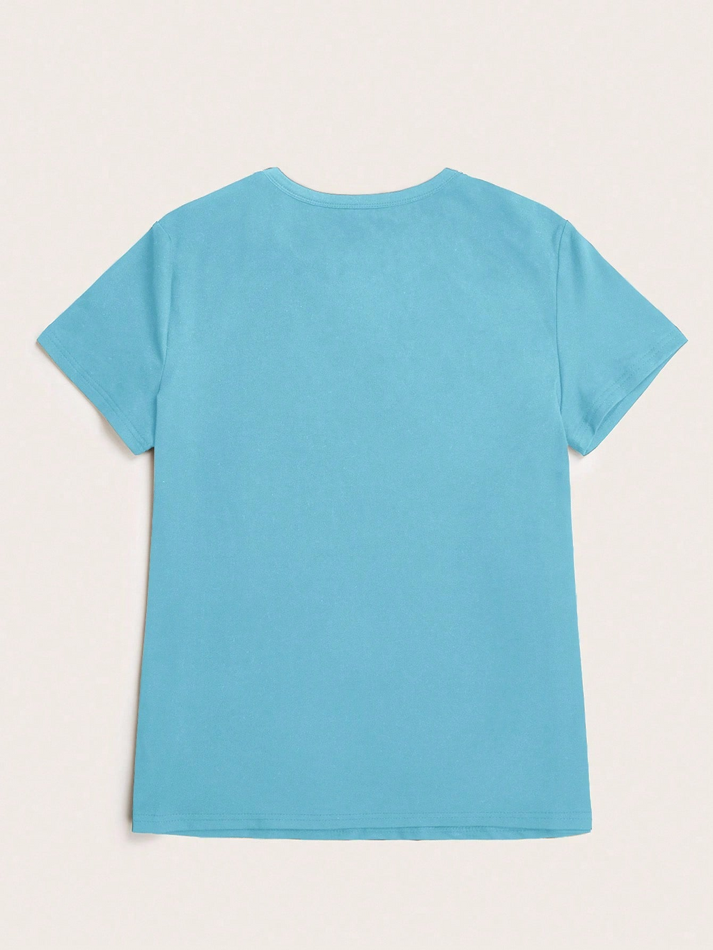 Simple Casual V-Neck Printed Long-Sleeved T-Shirt
