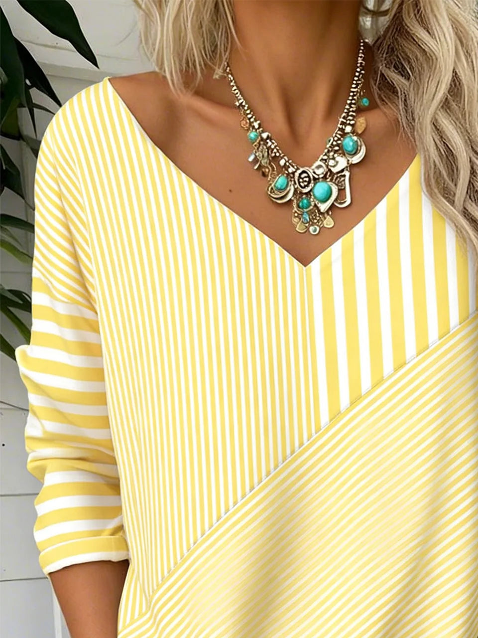 Vintage Jersey Loose Striped T-Shirt